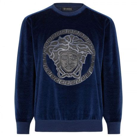 versace velours sweatshirt|versace men's sweatshirts.